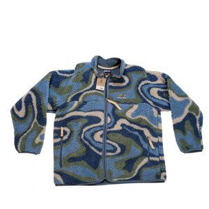 New Patagonia Mens Natural Blend Retro Cardigan Men’s XL Swirling Earth Blue